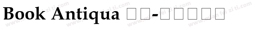 Book Antiqua 常规字体转换